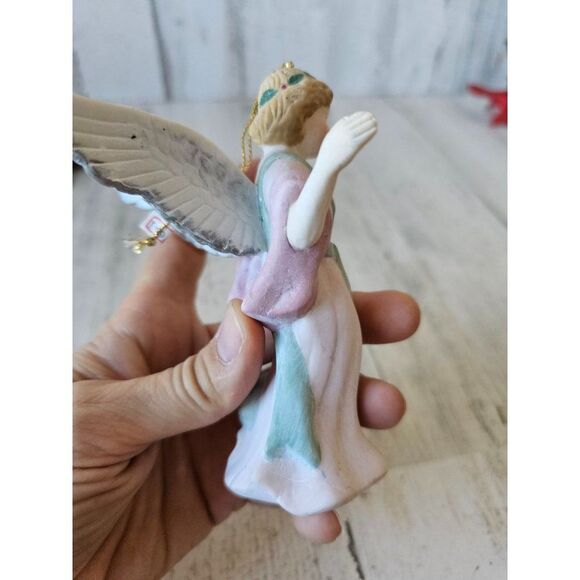 Midwest imports porcelain angel cherub ornament vintage Xmas tree - Picture 7 of 10